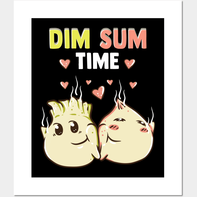 Dim Sum Time Funny Food Pun Cute Dimsum Wall Art by theperfectpresents